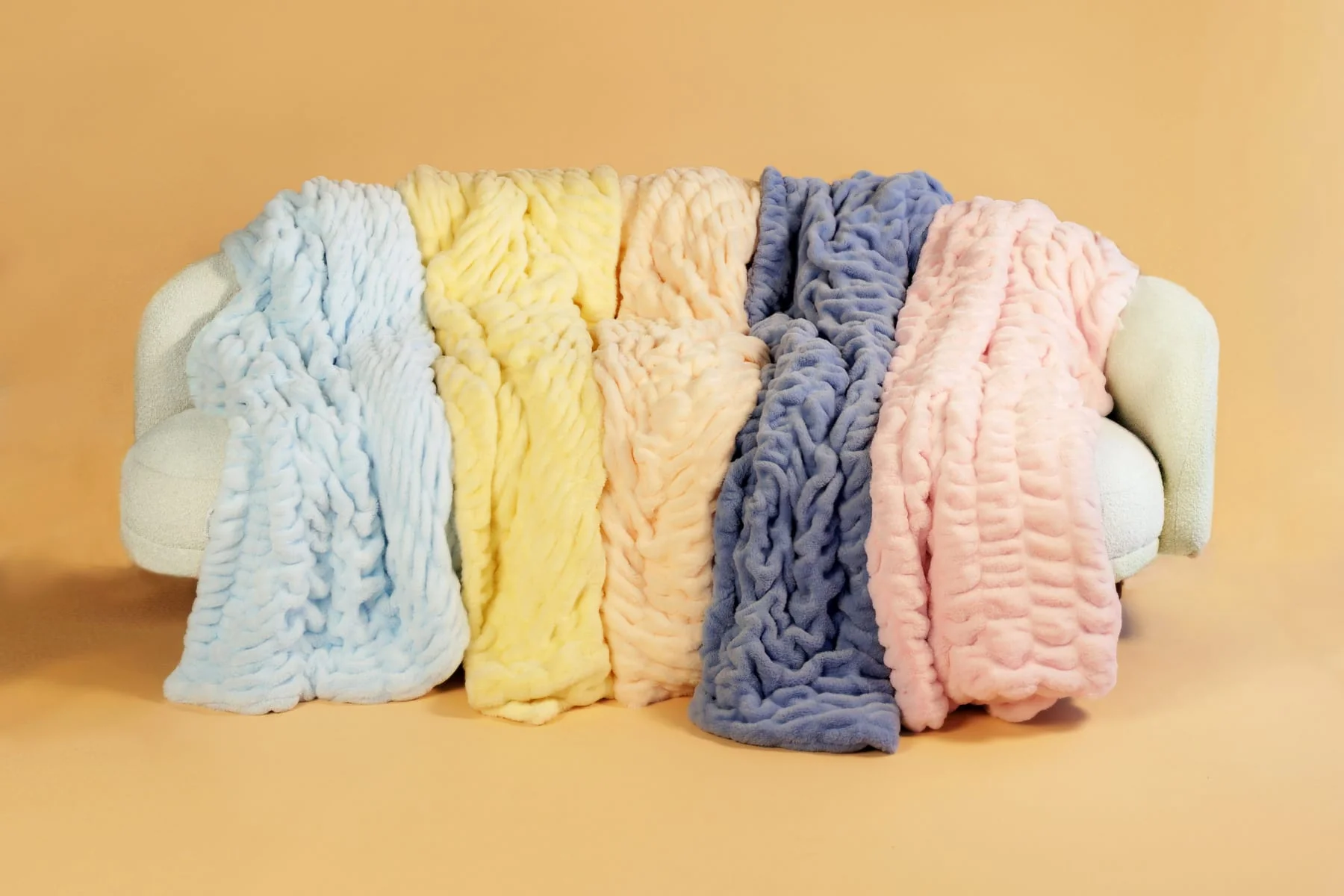Hugs Light Caribbean Blue Blanket - Image 5