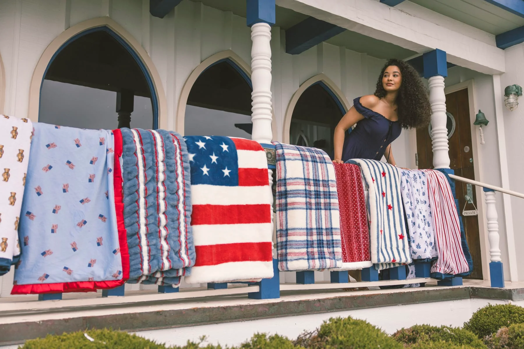 Hugs Patriotic Stripe Blanket - Image 5