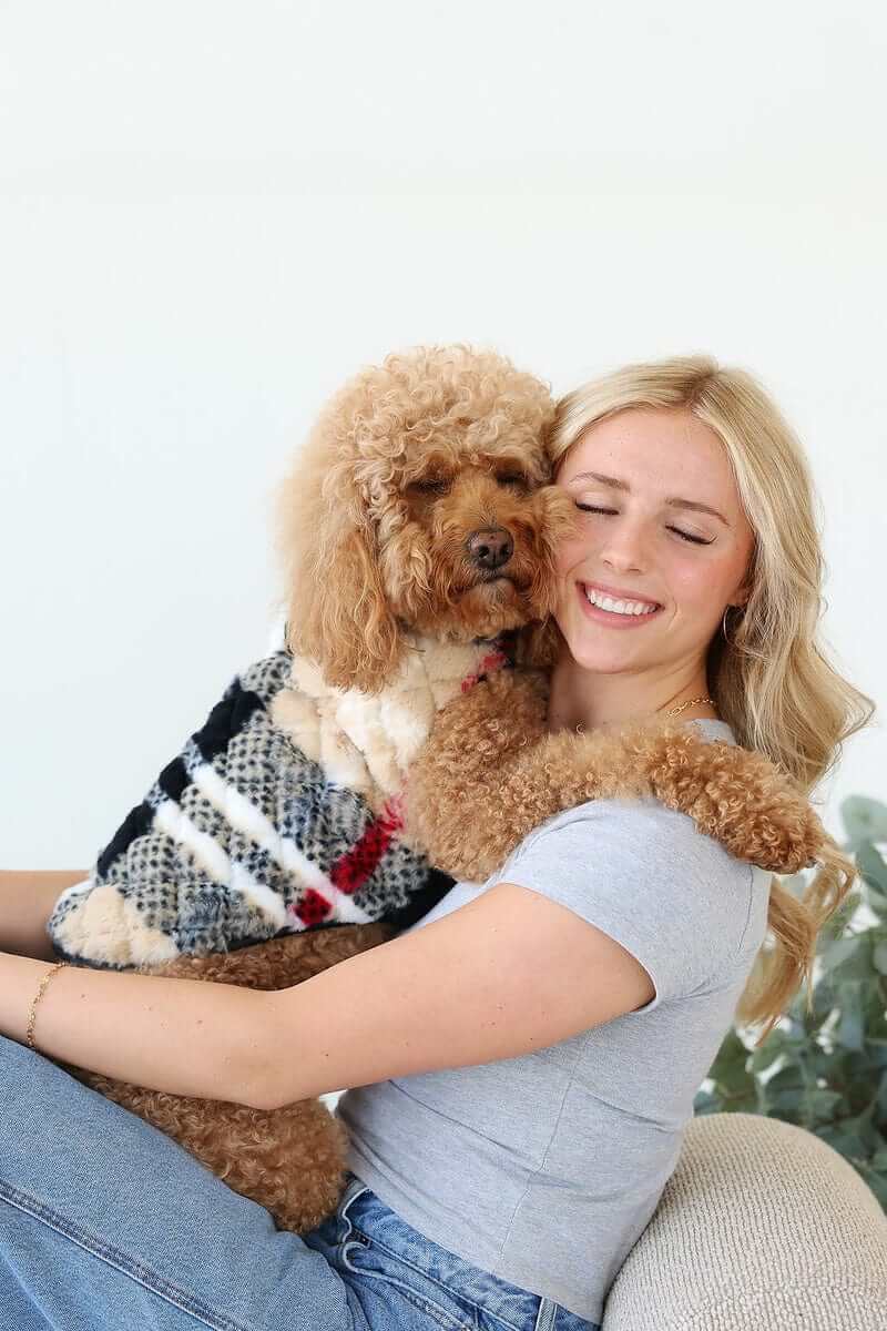Pet Vest - City Plaid/Cream - Image 3