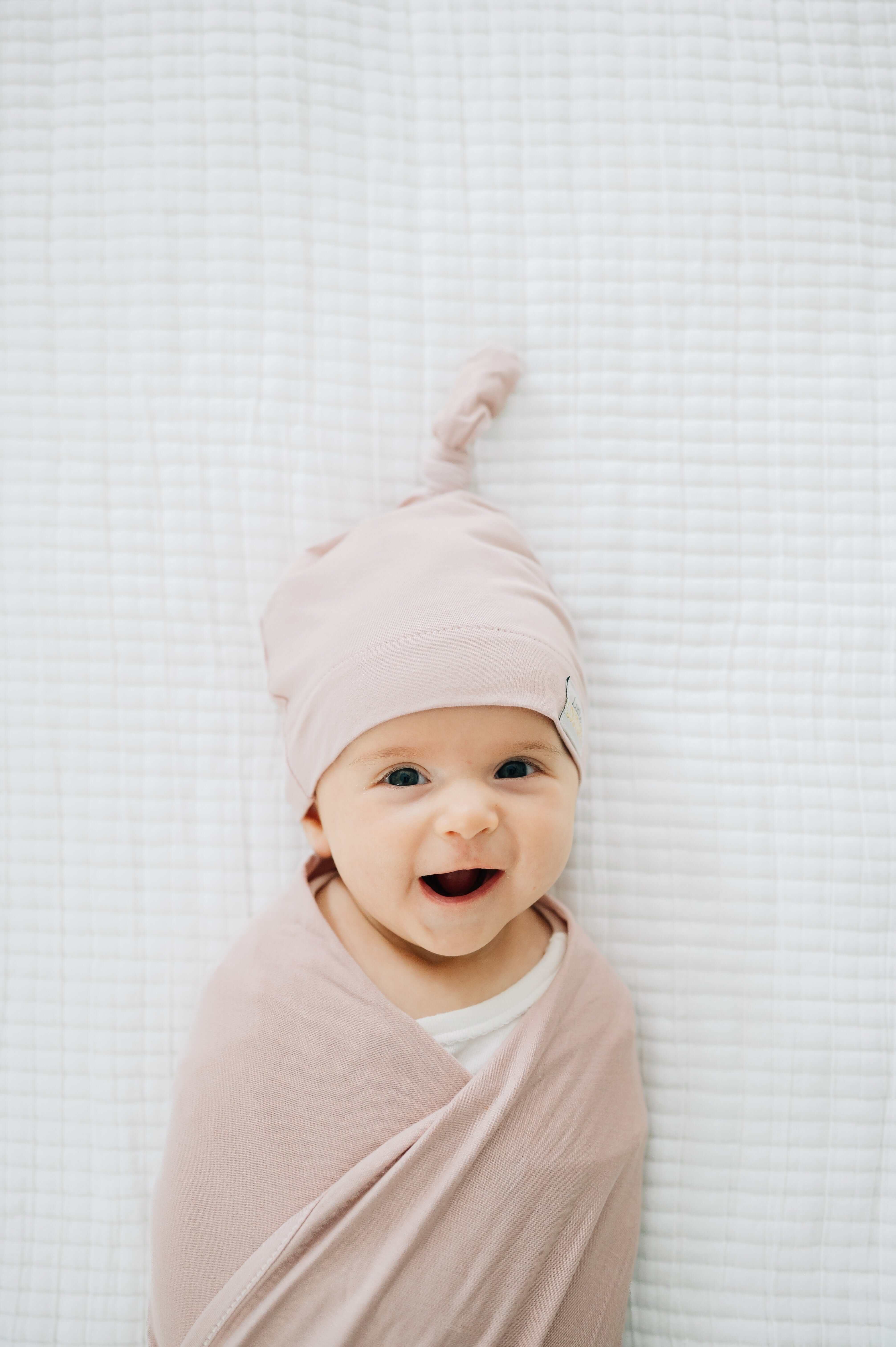 Swaddle and Hat - Blush - Image 2