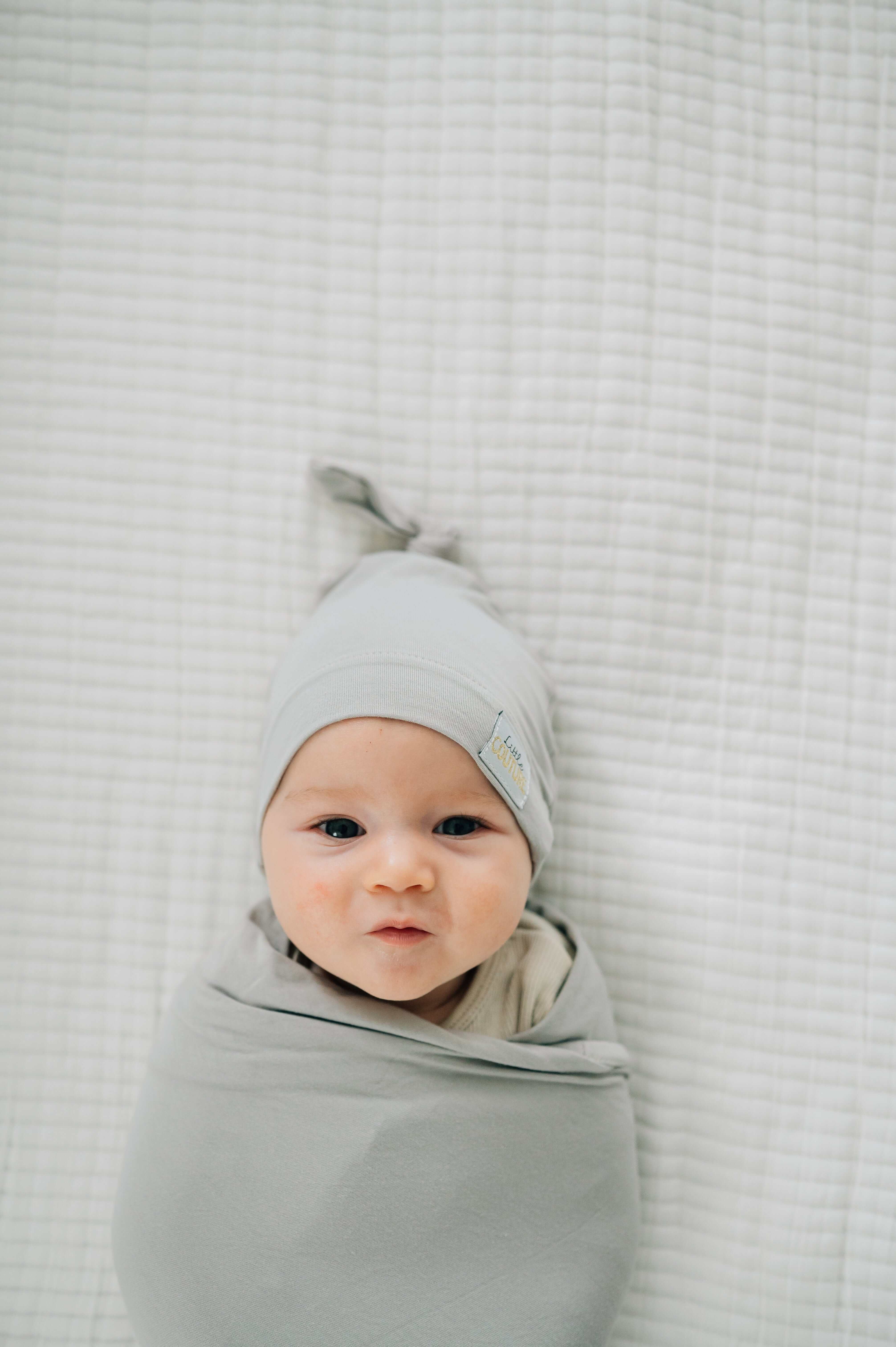 Swaddle and Hat - Tranquil Dove - Image 2